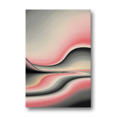 Ethereal Horizon Pink and Grey Abstract - Canvas Wall Art - Front