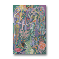 Ethereal Jewel Garden Colorful Abstract - Canvas Wall Art - Front