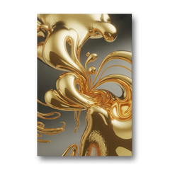Ethereal Liquid Gold Abstract - Canvas Wall Art - Front