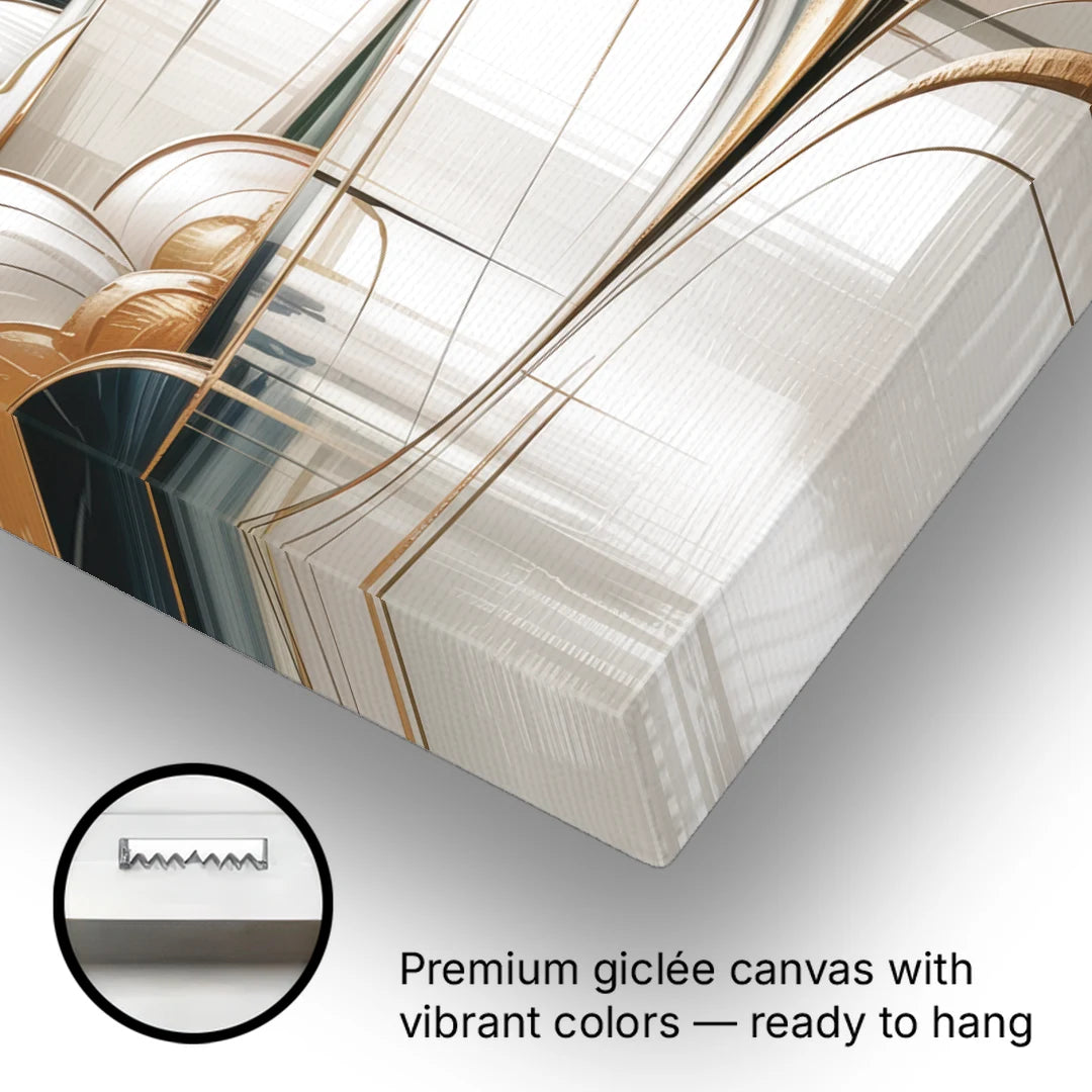 Ethereal Minimalist Serenity White Abstract - Canvas Wall Art - Gallery Wrap Corner