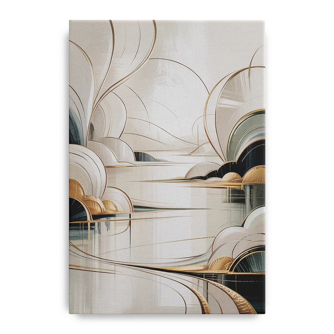 Ethereal Minimalist Serenity White Abstract Front - Canvas Wall Art