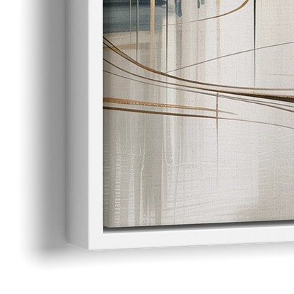 Ethereal Minimalist Serenity White Abstract - Close-Up White Frame Canvas