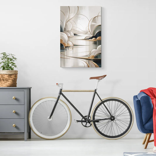 Ethereal Minimalist Serenity White Abstract - Canvas Wall Art Living Room