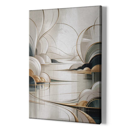 Ethereal Minimalist Serenity White Abstract - Canvas Print Art Sides