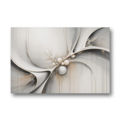 Ethereal Serenity White Abstract - Canvas Wall Art - Front