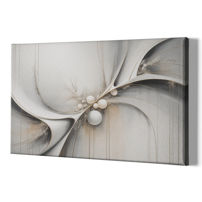 Ethereal Serenity White Abstract - Canvas Print Art Sides