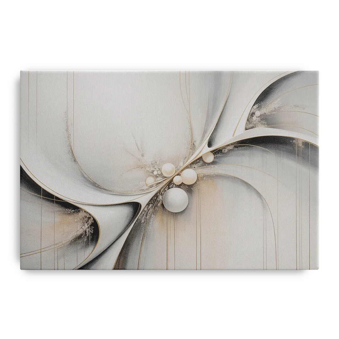 Ethereal Serenity White Abstract Front - Canvas Wall Art