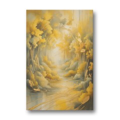 Ethereal Sunlight Yellow Abstract - Canvas Wall Art - Front