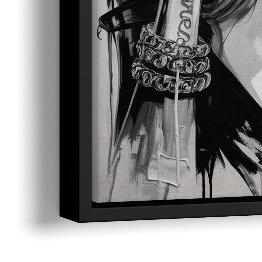 Ethereal - Close-Up Black Frame Canvas