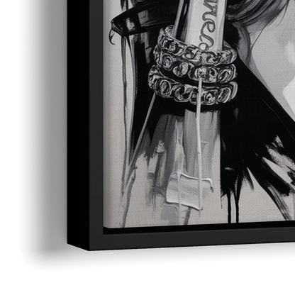 Ethereal - Close-Up Black Frame Canvas