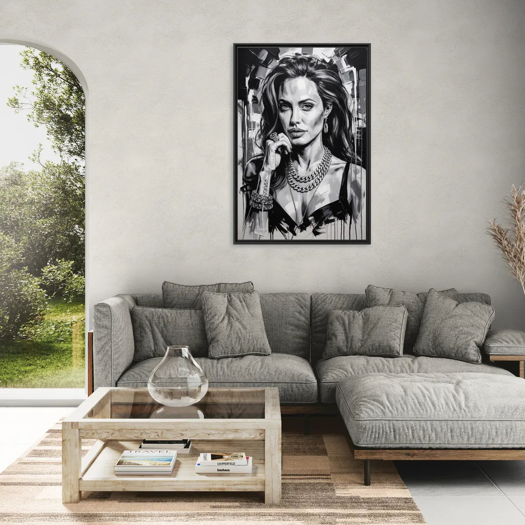 Ethereal - Living Room Black Frame Canvas