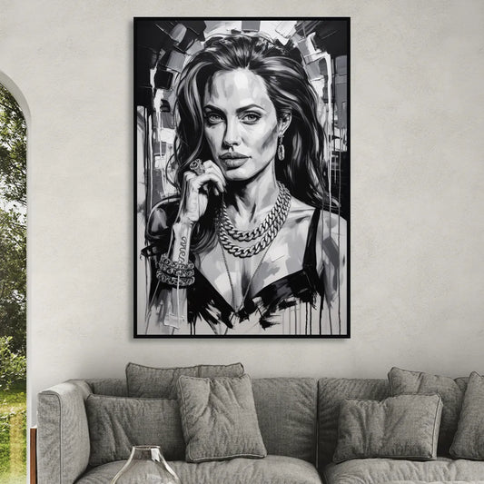 Ethereal Living Room - Black Canvas Wall Art