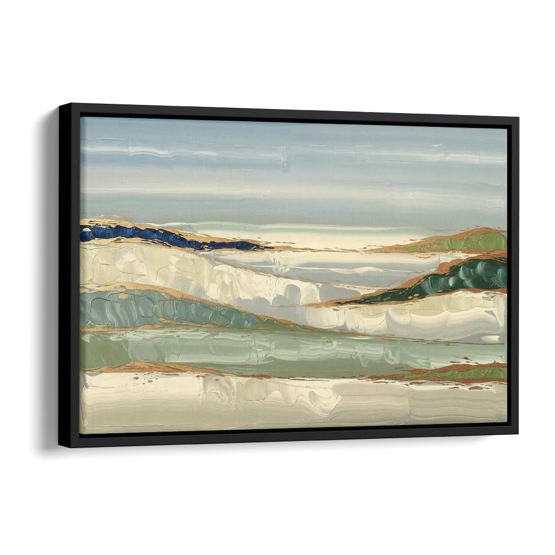 Eugene Abstract Landscape Side - Black Canvas Wall Art