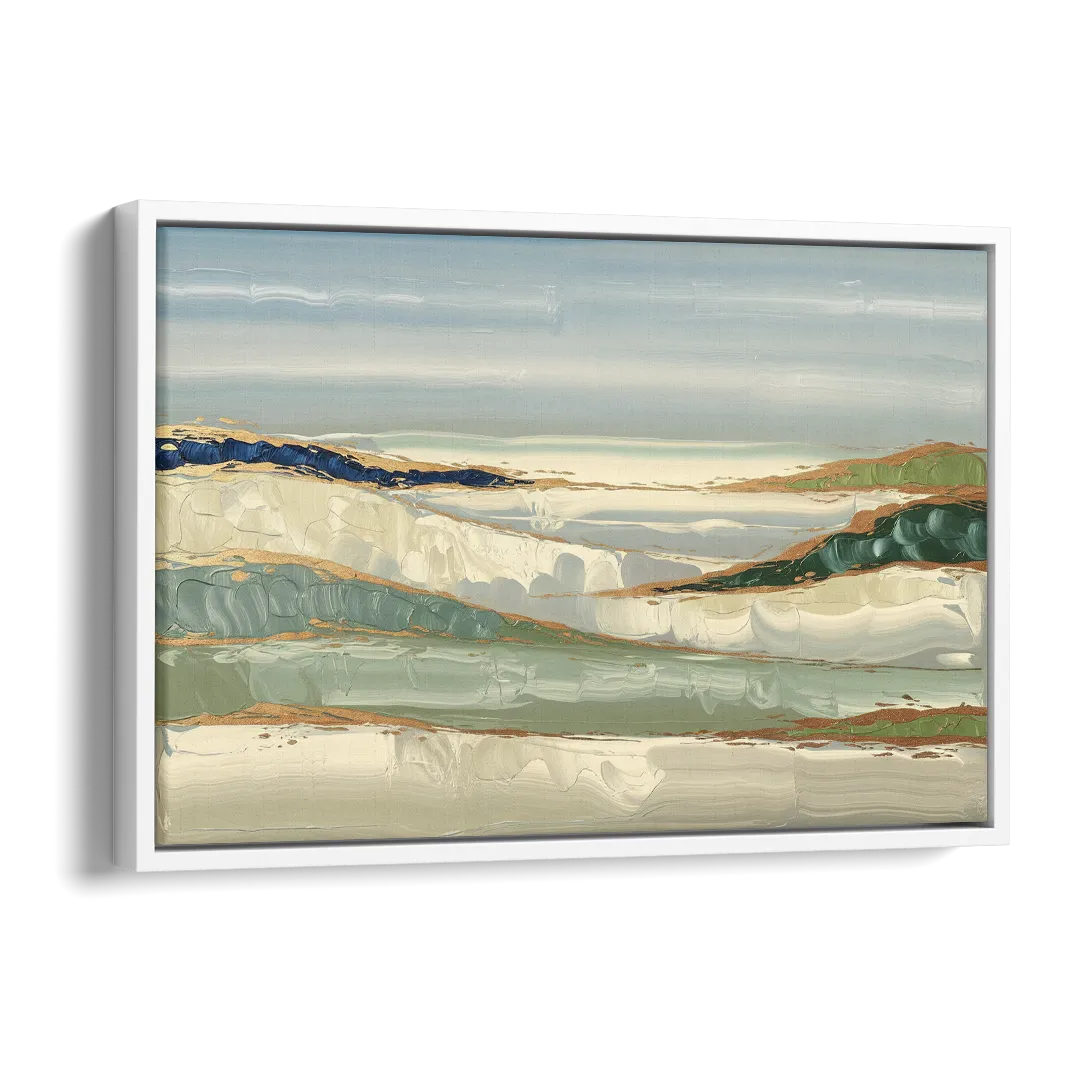 Eugene Abstract Landscape Side - White Canvas Wall Art