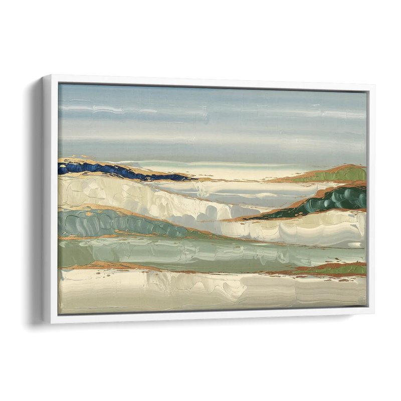 Eugene Abstract Landscape Side - White Canvas Wall Art