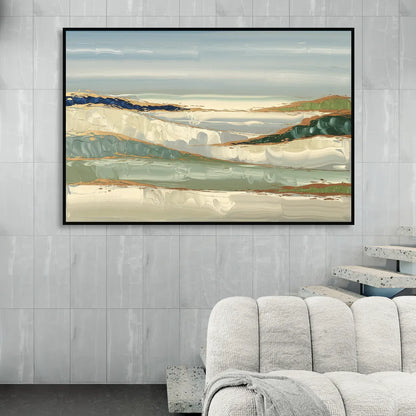 Eugene Abstract Landscape Sitting Room - Black Canvas Wall Art