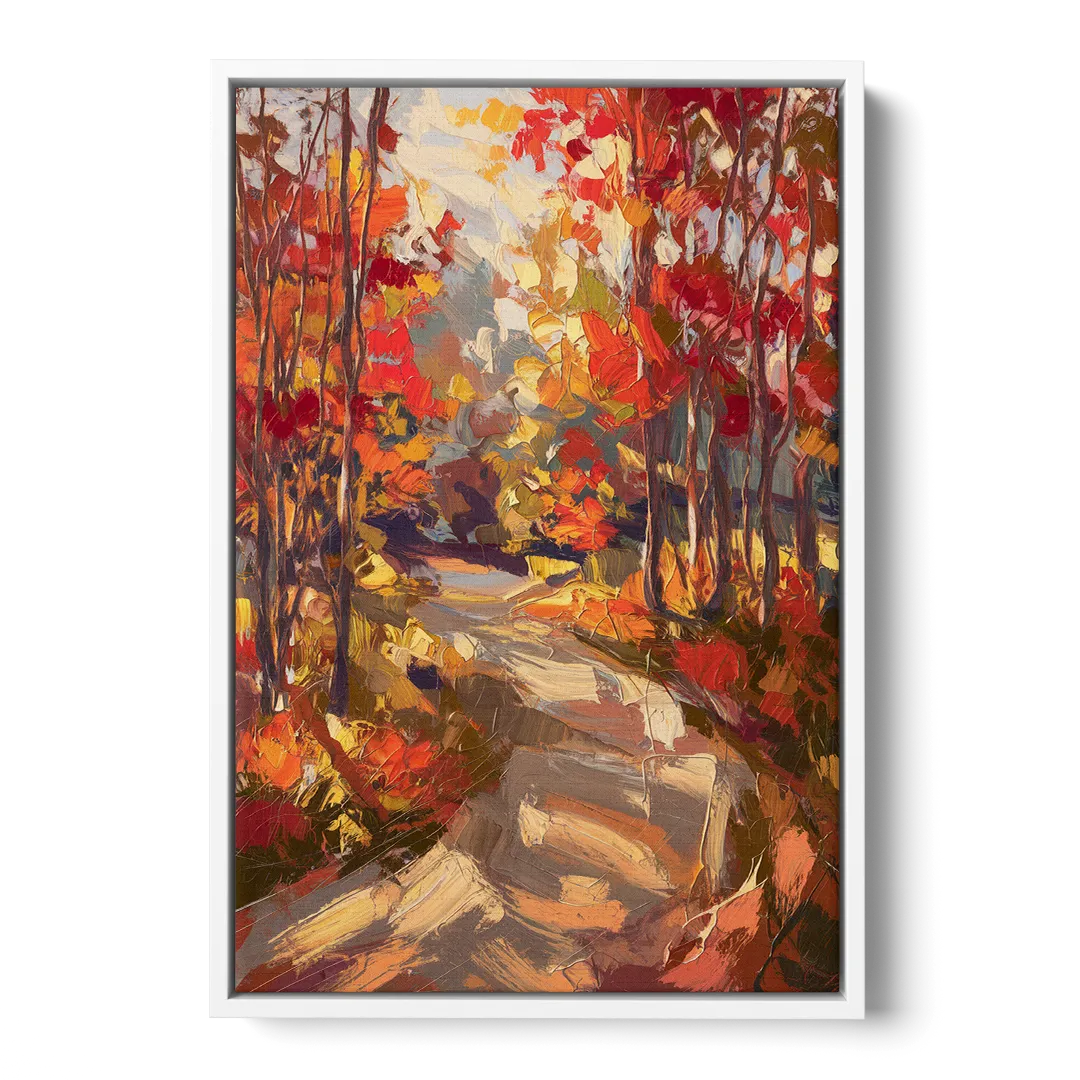 Eugene Autumn Scene Front - White Canvas Wall Art