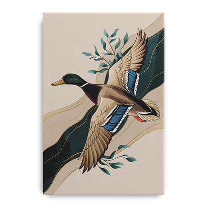 Eugene Ducks Fan Design Front - Canvas Wall Art