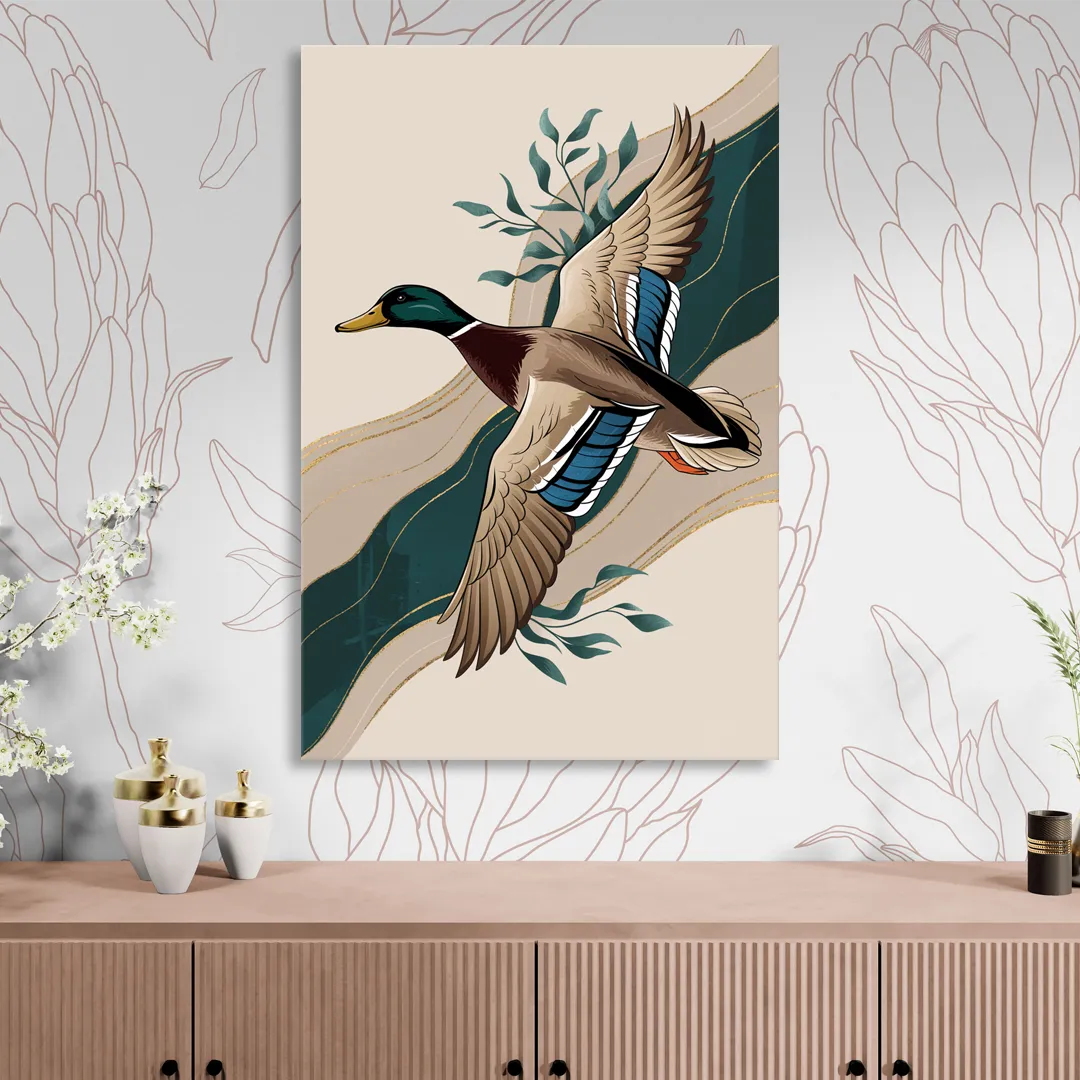 Eugene Ducks Fan Design Sitting Room - Canvas Wall Art