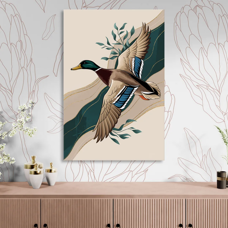 Eugene Ducks Fan Design Sitting Room - Canvas Wall Art