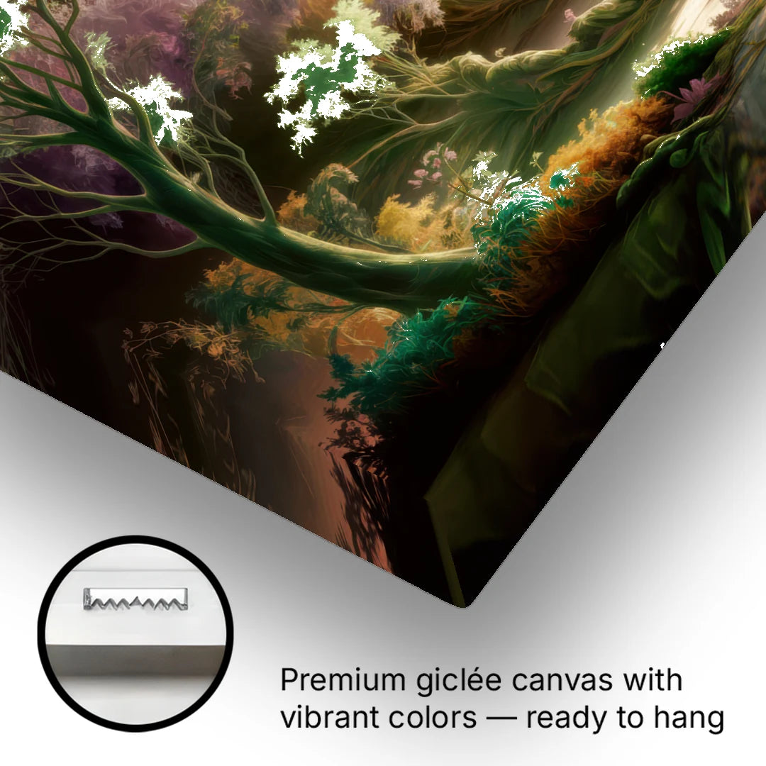 Eugene Forest Serenity - Canvas Wall Art - Gallery Wrap Corner