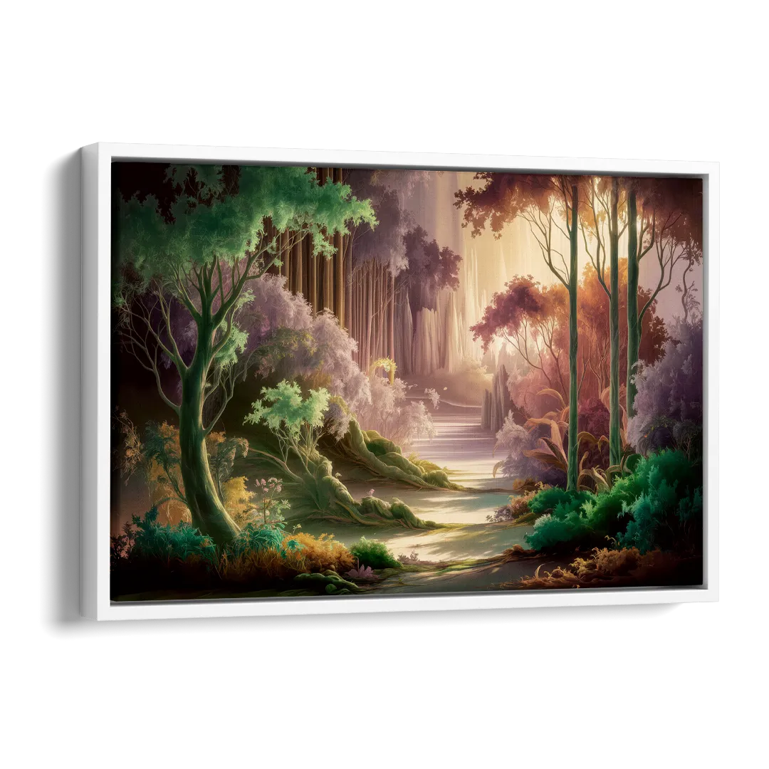 Eugene Forest Serenity Side - White Canvas Wall Art