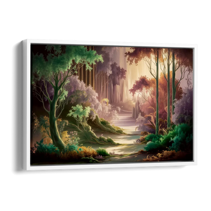Eugene Forest Serenity Side - White Canvas Wall Art