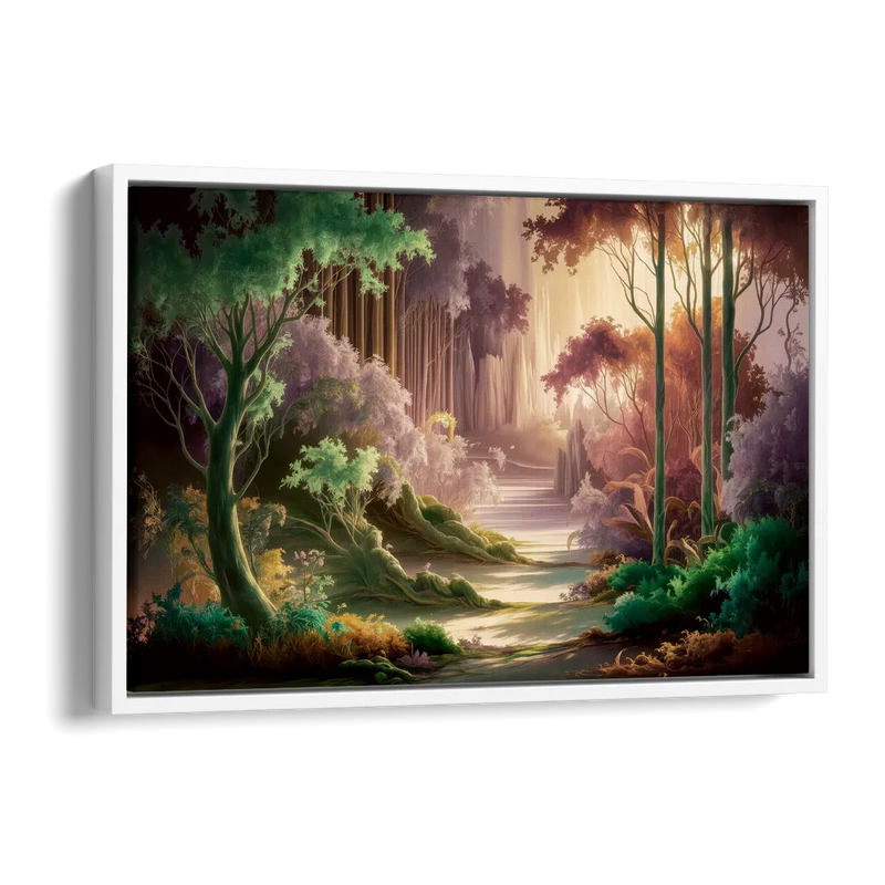 Eugene Forest Serenity Side - White Canvas Wall Art