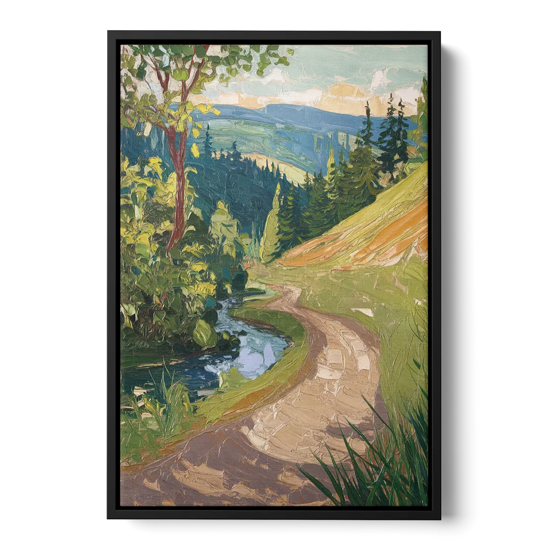 Eugene Nature Trails Front - Black Canvas Wall Art
