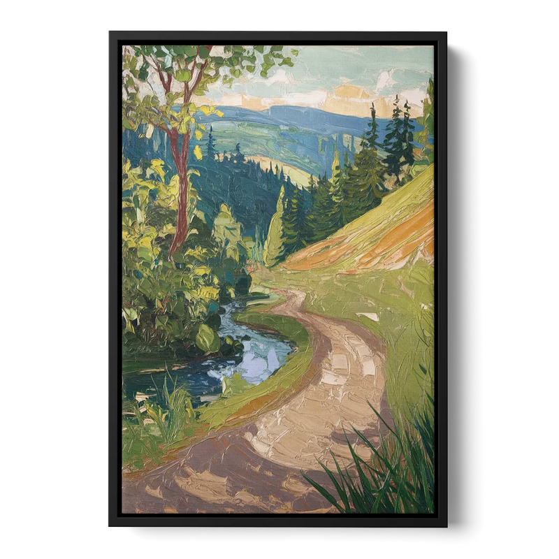 Eugene Nature Trails Front - Black Canvas Wall Art