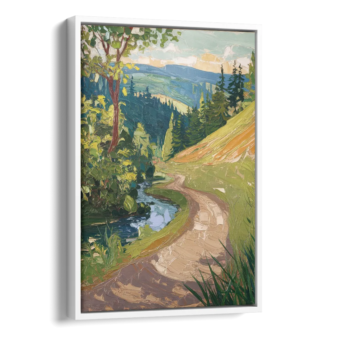 Eugene Nature Trails Side - White Canvas Wall Art