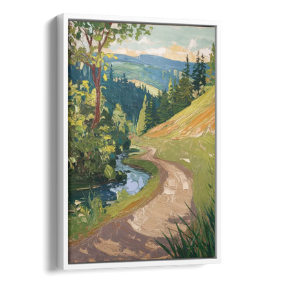 Eugene Nature Trails Side - White Canvas Wall Art