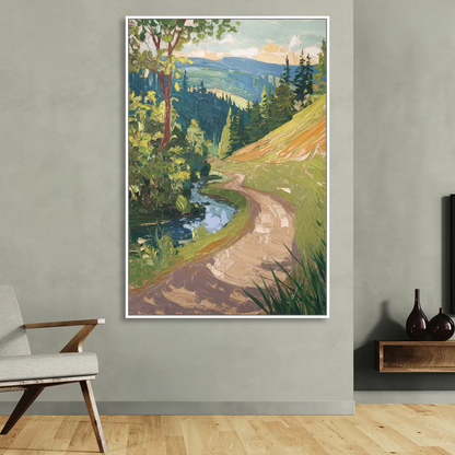 Eugene Nature Trails Living Room - White Canvas Wall Art