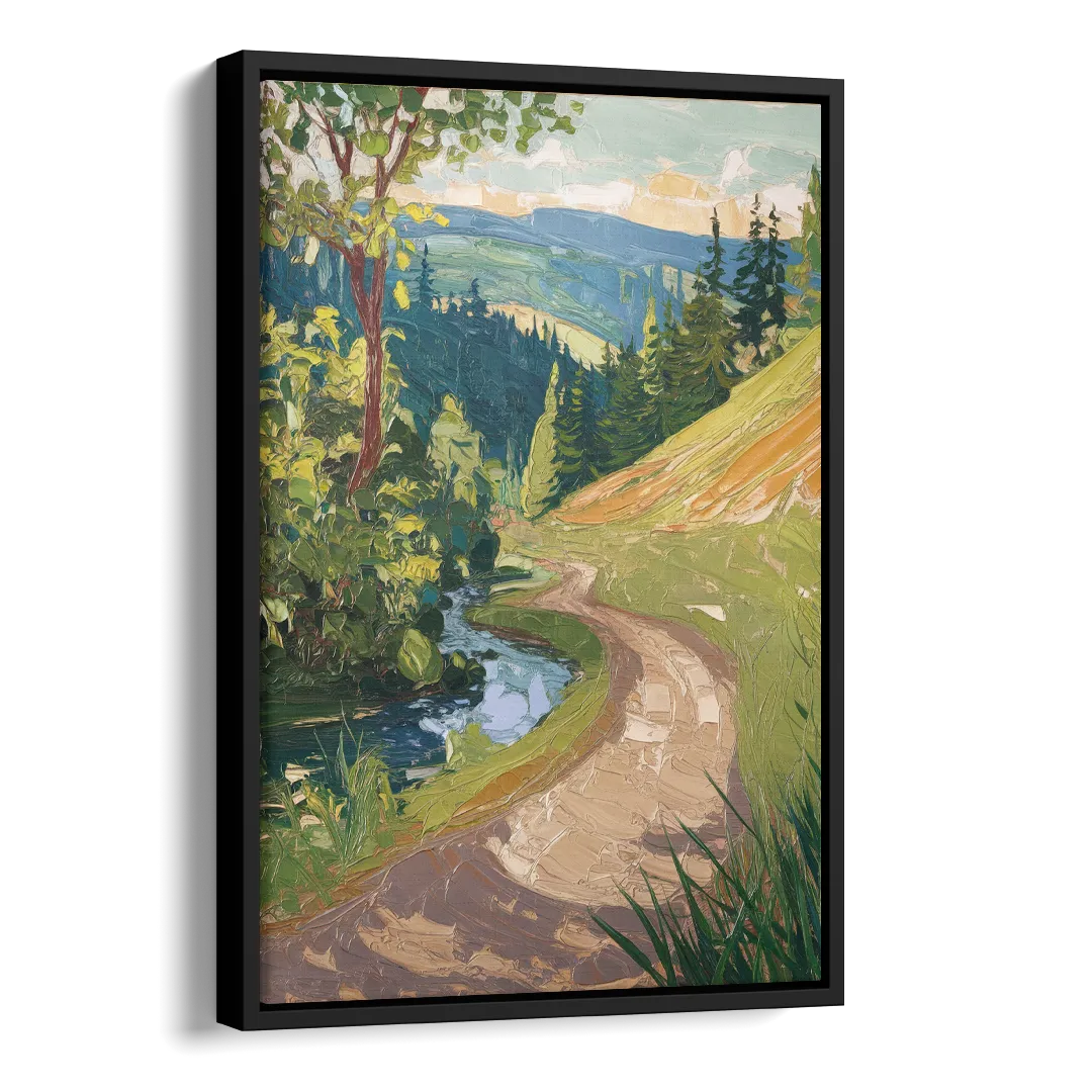 Eugene Nature Trails Side - Black Canvas Wall Art