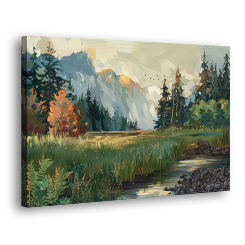 Eugene Pacific Northwest Style - Canvas Wall Art - Side
