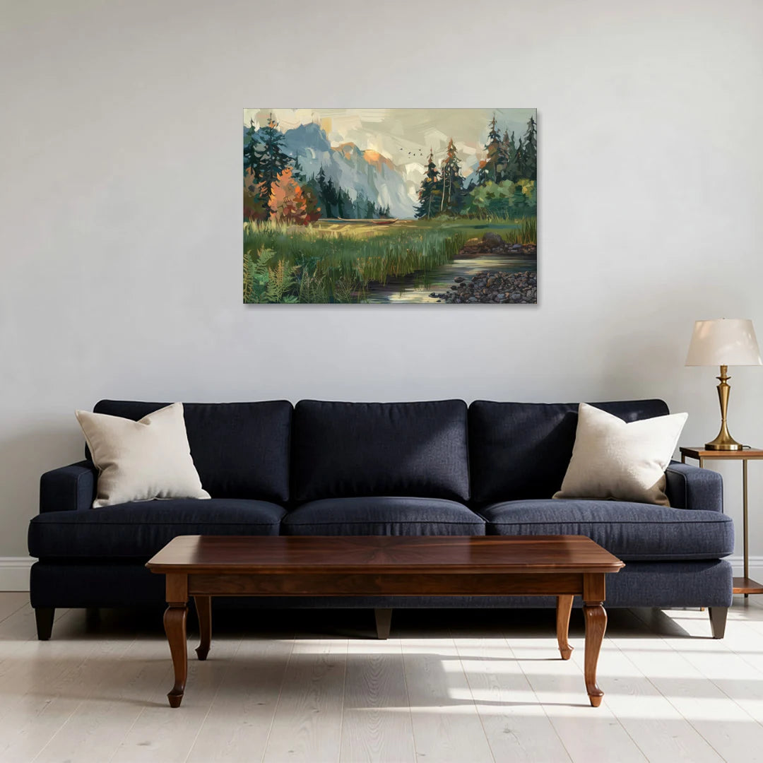 Eugene Pacific Northwest Style - Canvas Wall Art - Sofa - 36x24