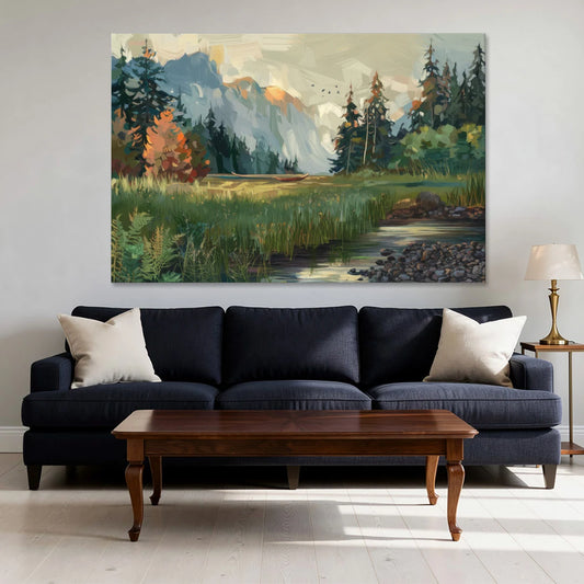 Eugene Pacific Northwest Style - Canvas Wall Art - Sofa - 60x40