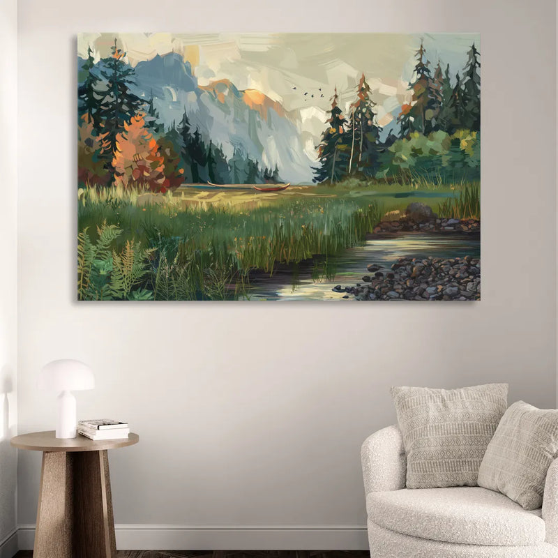 Eugene Pacific Northwest Style Sitting Room - Canvas Wall Art