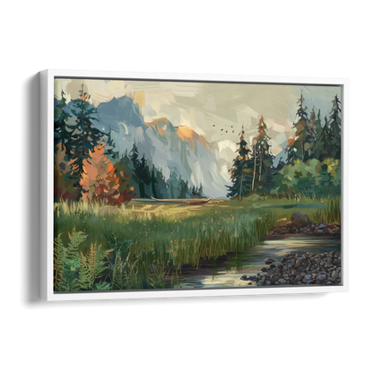Eugene Pacific Northwest Style Side - White Canvas Wall Art