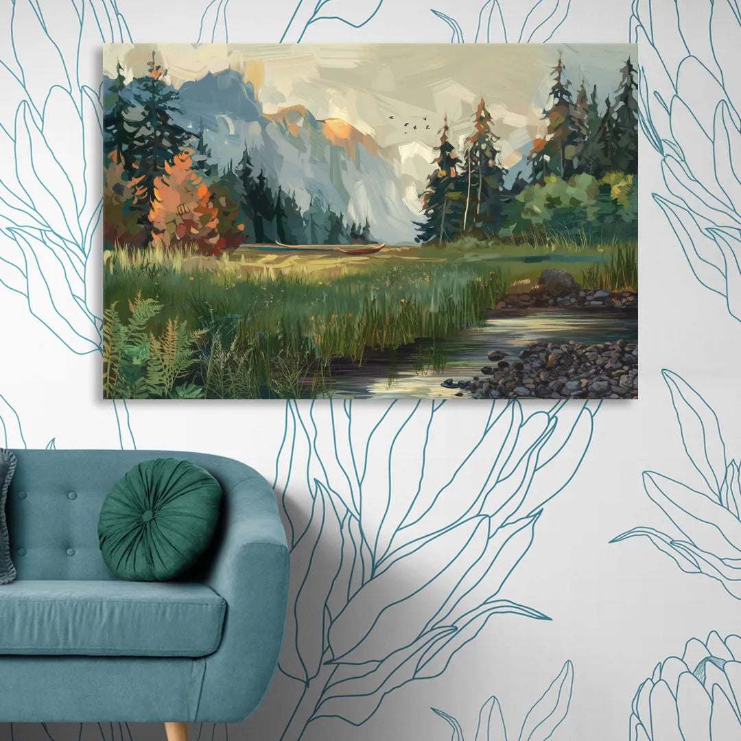 Eugene Pacific Northwest Style Living Room - Canvas Wall Art