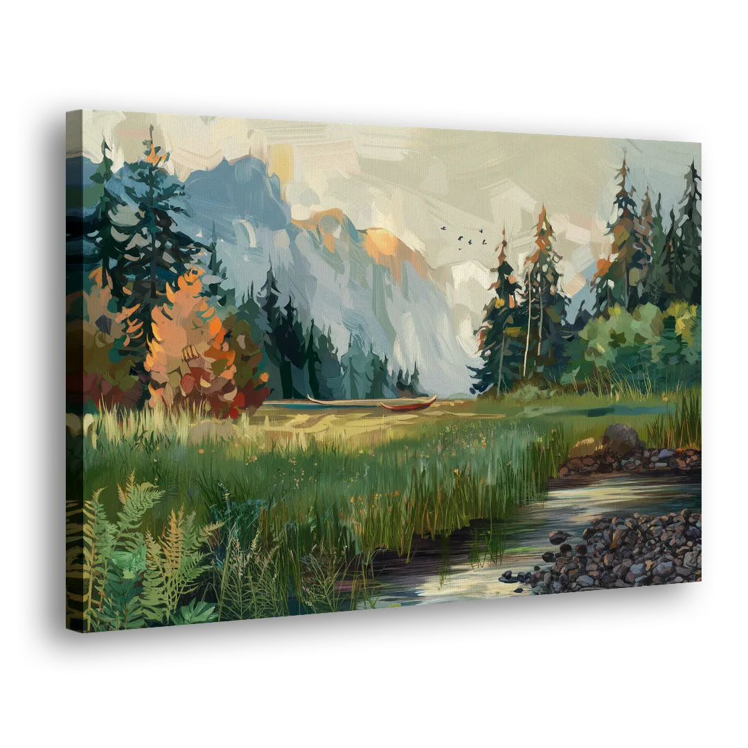 Eugene Pacific Northwest Style Side - Canvas Wall Art
