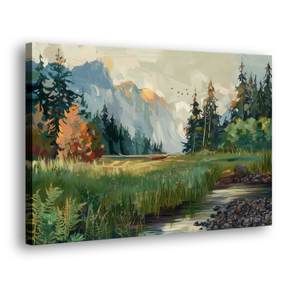 Eugene Pacific Northwest Style Side - Canvas Wall Art