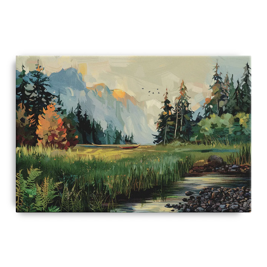 Eugene Pacific Northwest Style Front - Canvas Wall Art