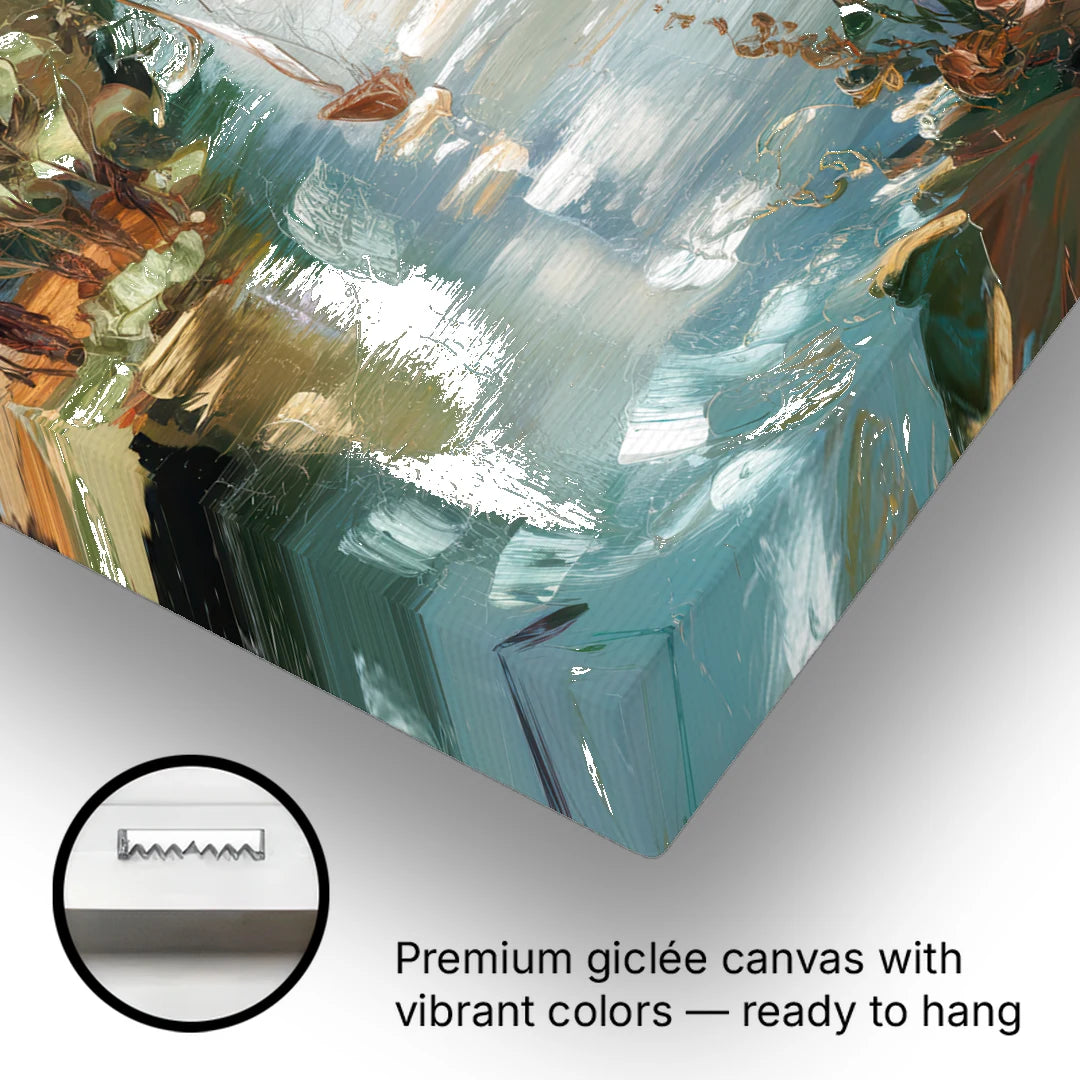 Eugene Riverfront Views - Canvas Wall Art - Gallery Wrap Corner