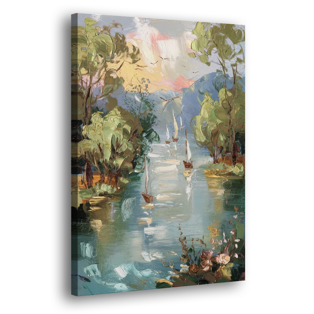 Eugene Riverfront Views Side - Canvas Wall Art