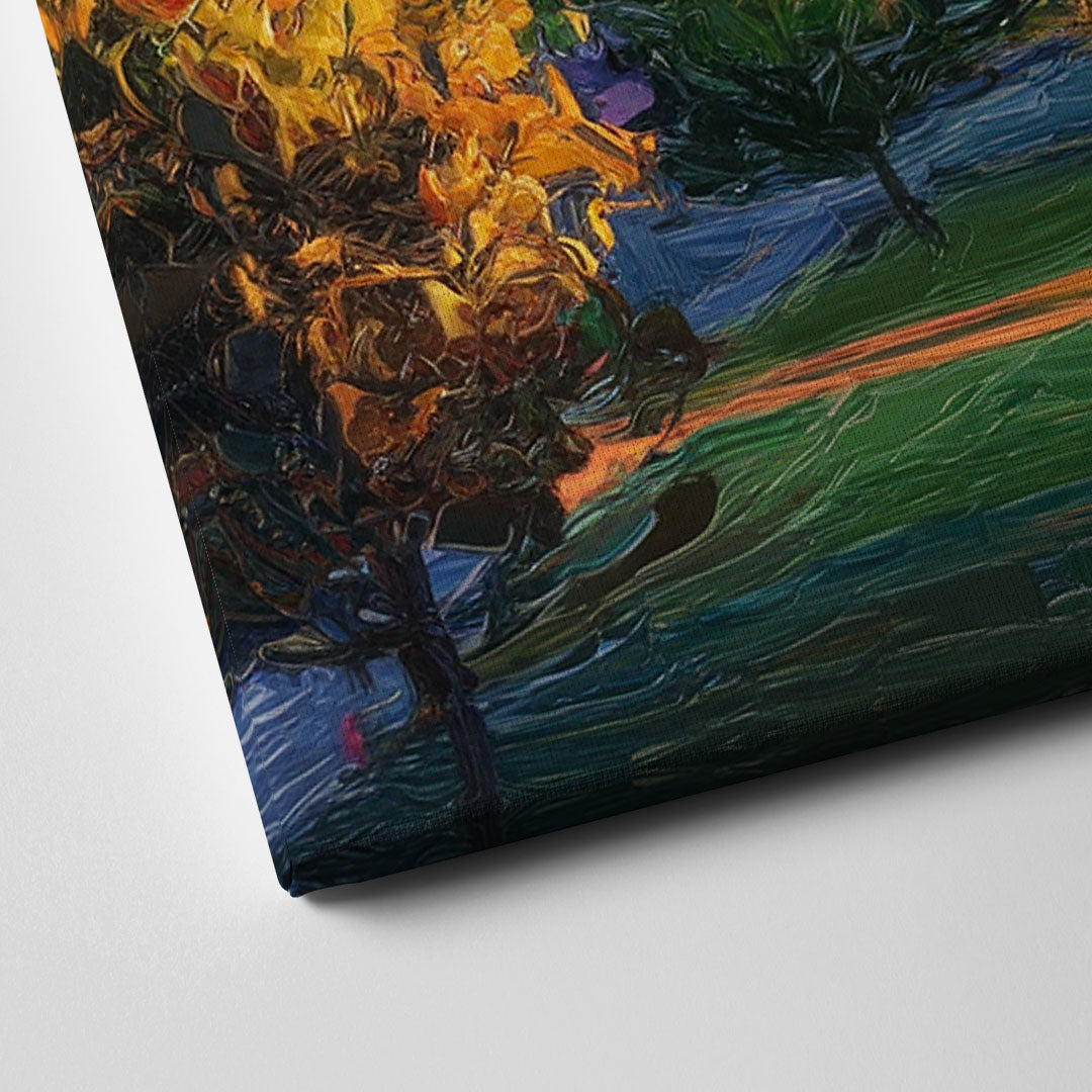 Eugene Skyline at Sunset Canvas Close Up