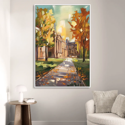 Eugene University Vibes Living Room - White Canvas Wall Art
