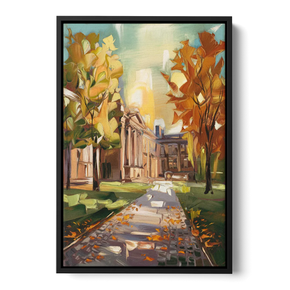 Eugene University Vibes Front - Black Canvas Wall Art