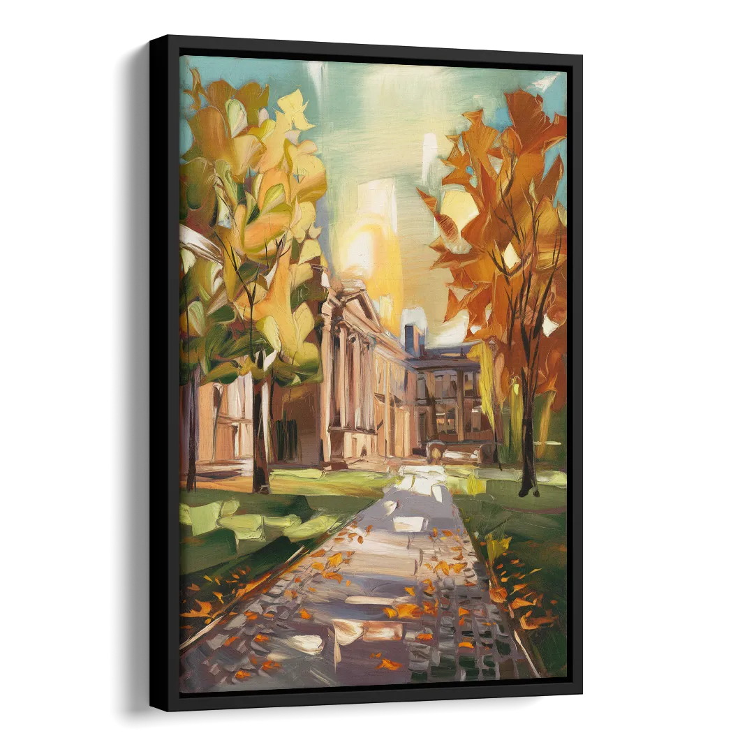 Eugene University Vibes Side - Black Canvas Wall Art