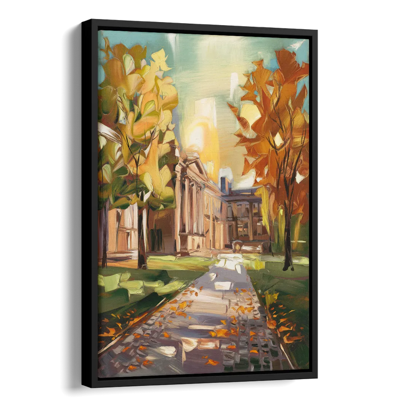 Eugene University Vibes Side - Black Canvas Wall Art